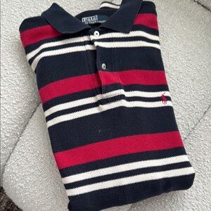Polo by Ralph Lauren Classic Blue and Red Striped Polo Shirt